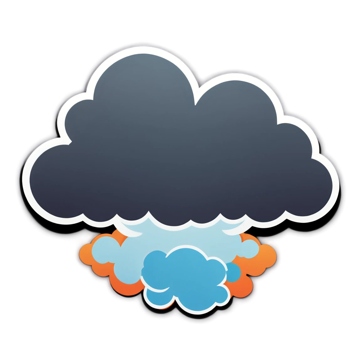 Stormy cloud, cloud sticker