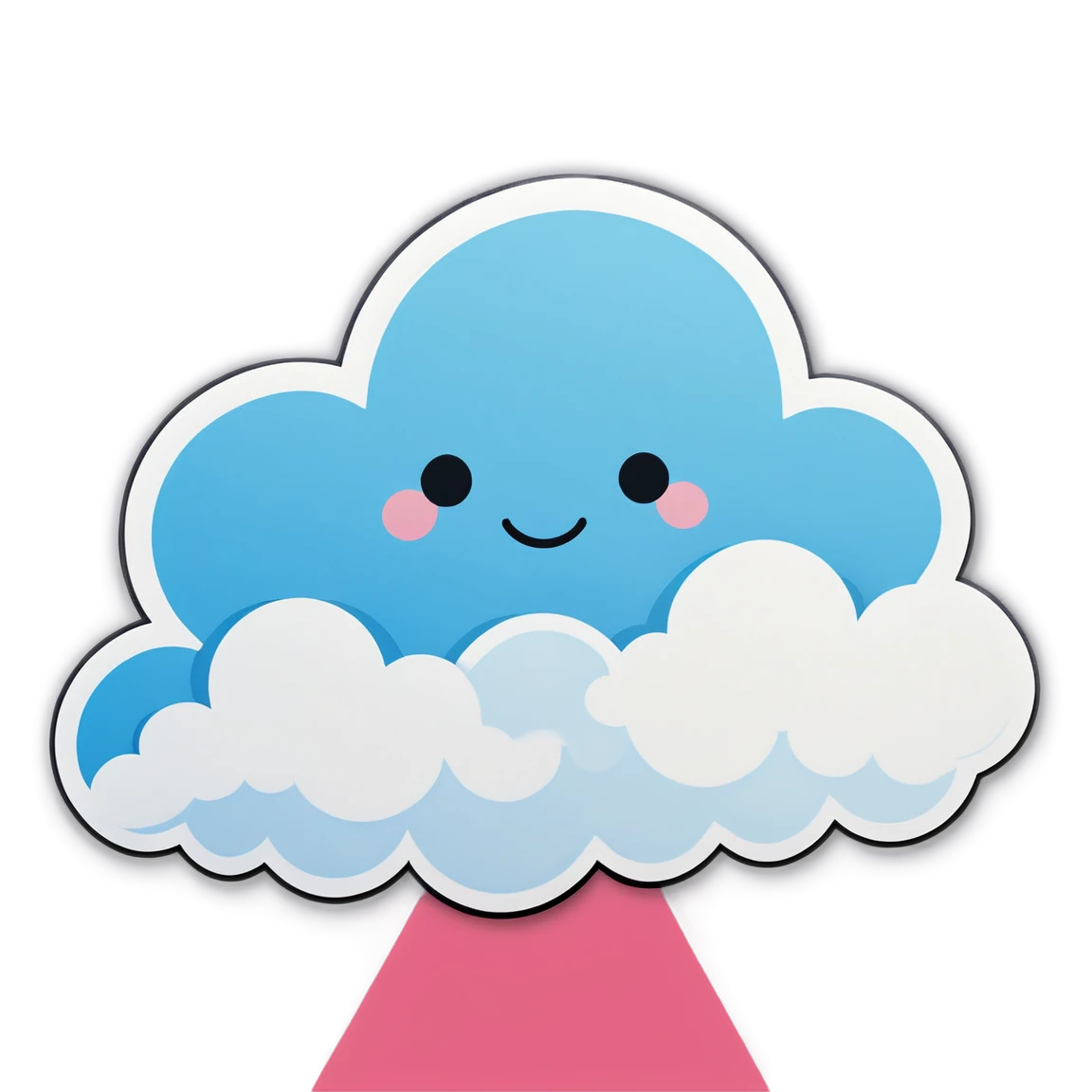 Fluffy cloud, cloud sticker