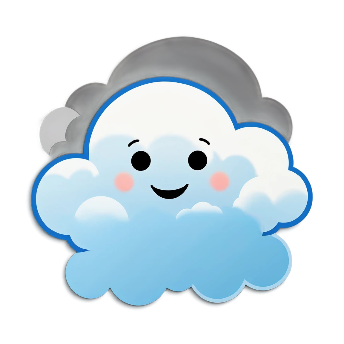 Smiling cloud, cloud sticker