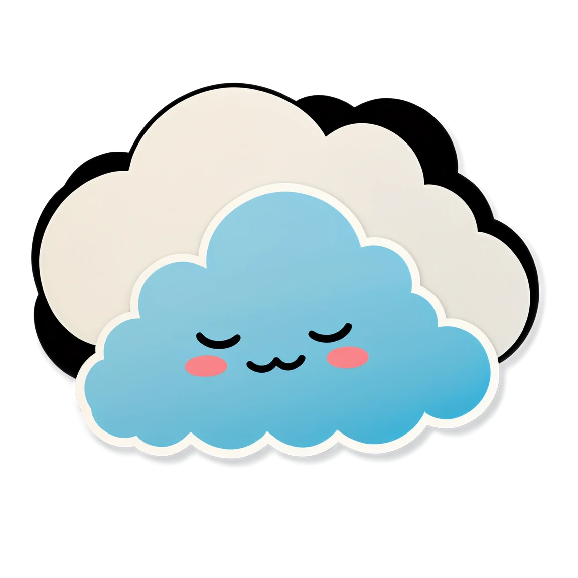 Sleeping cloud, cloud sticker