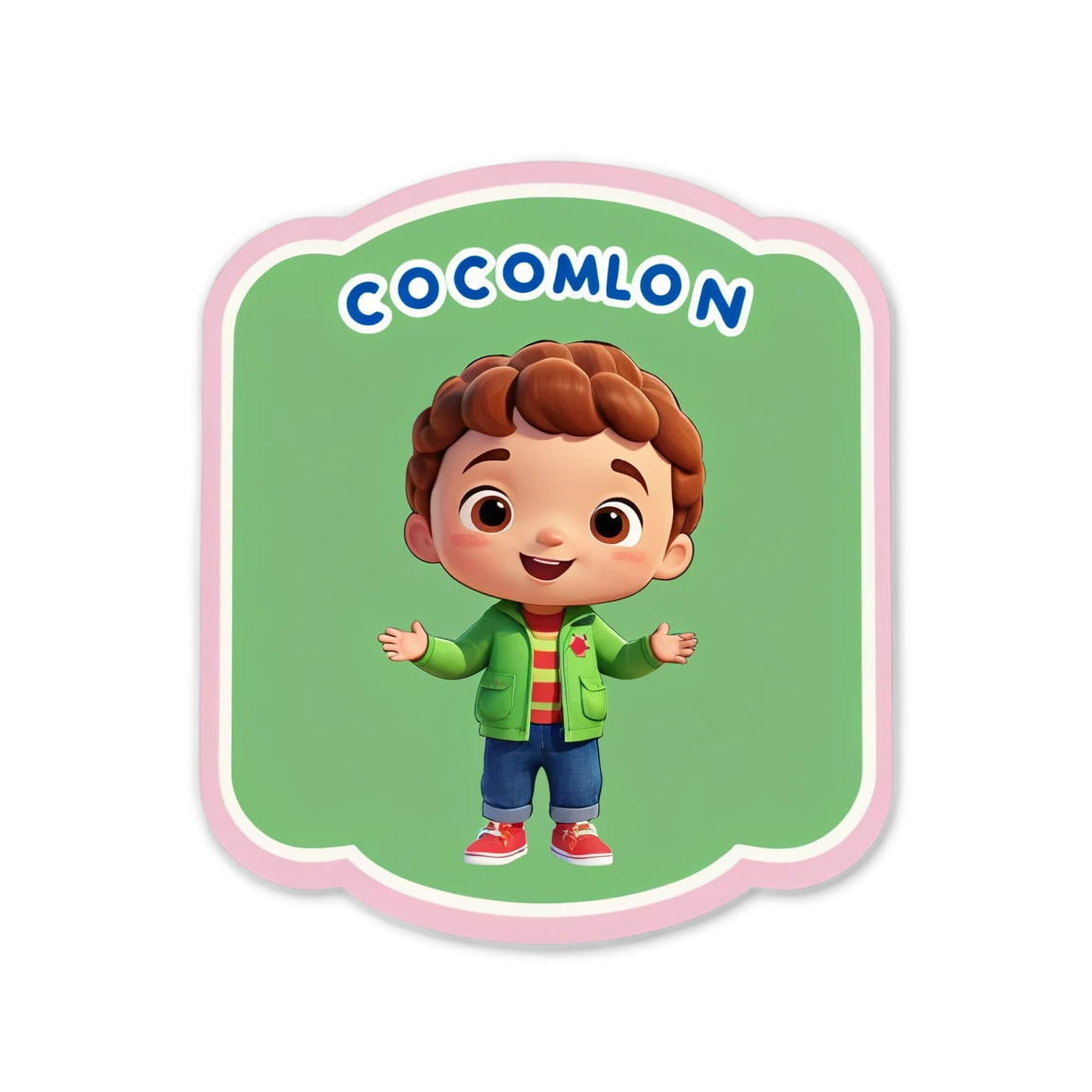 Cocomelon with JJ, character sticker, Cocomelon sticker