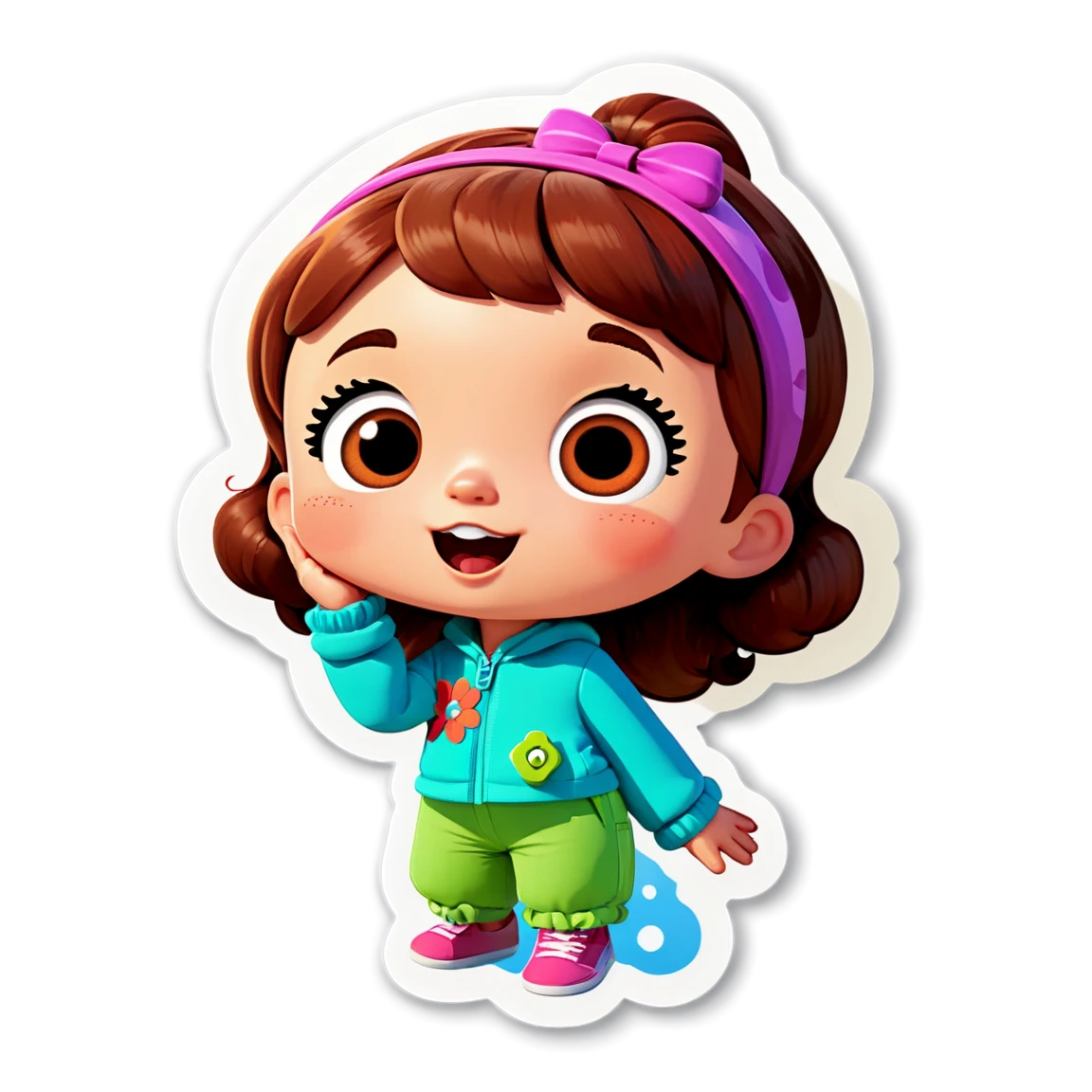 Cocomelon with TomTom, character sticker, Cocomelon sticker