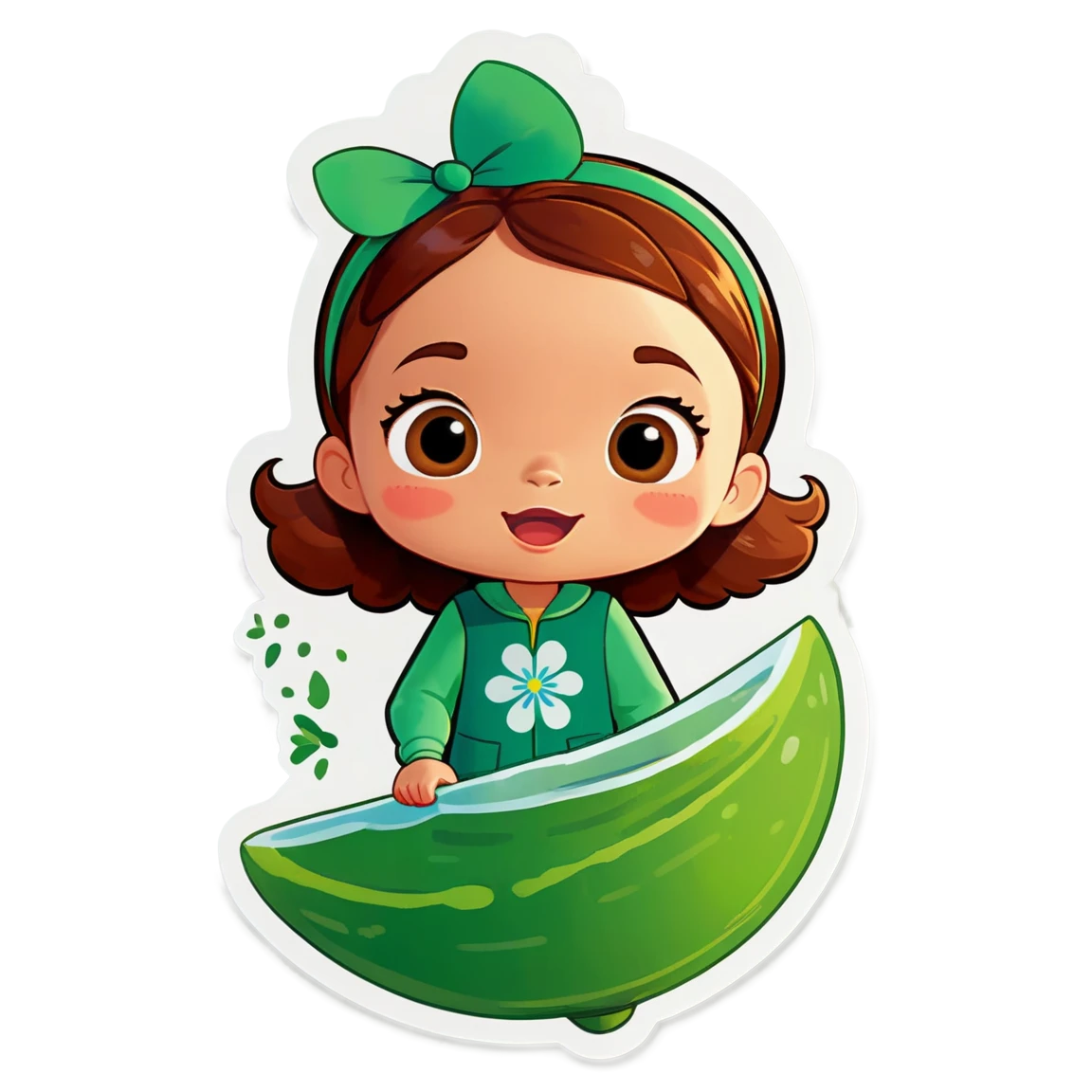 Cocomelon with Nina, character sticker, Cocomelon sticker