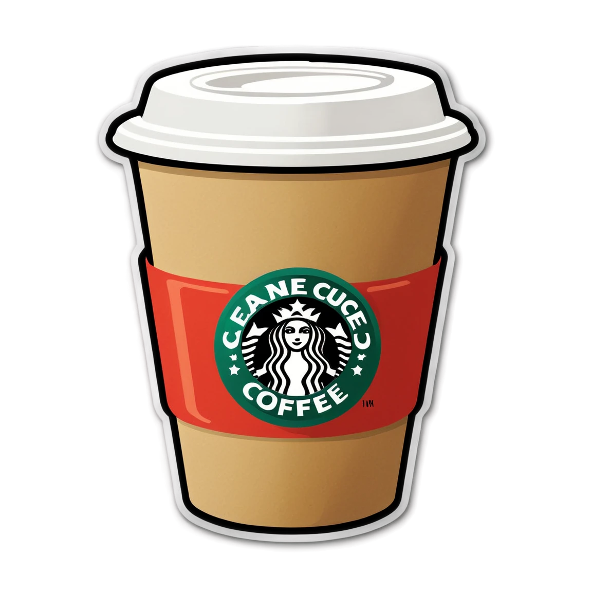 Coffee cup sticker, coffee mug sticker