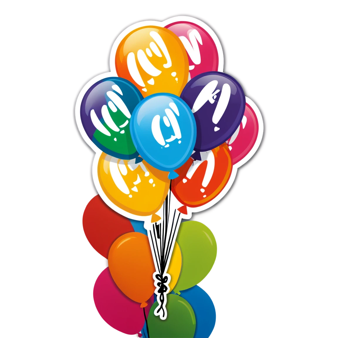 Congratulations with balloons, congratulations sticker