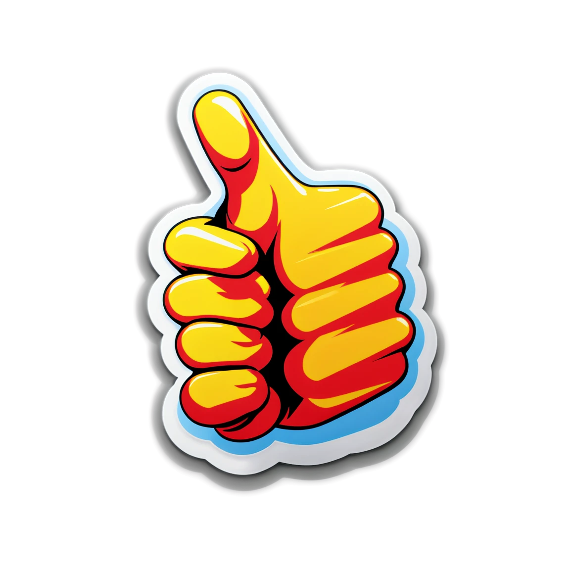 Congratulations with a thumbs up, congratulations sticker