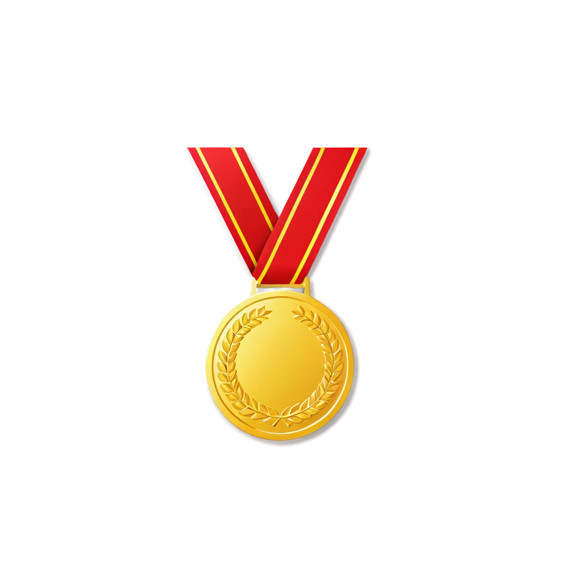 Congratulations with a golden medal, congratulations sticker