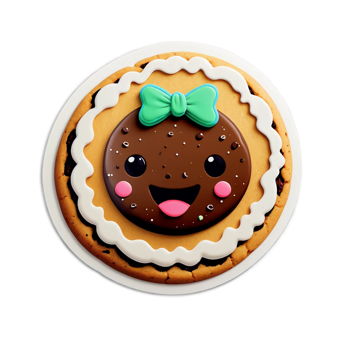 Cookie sticker, decorated