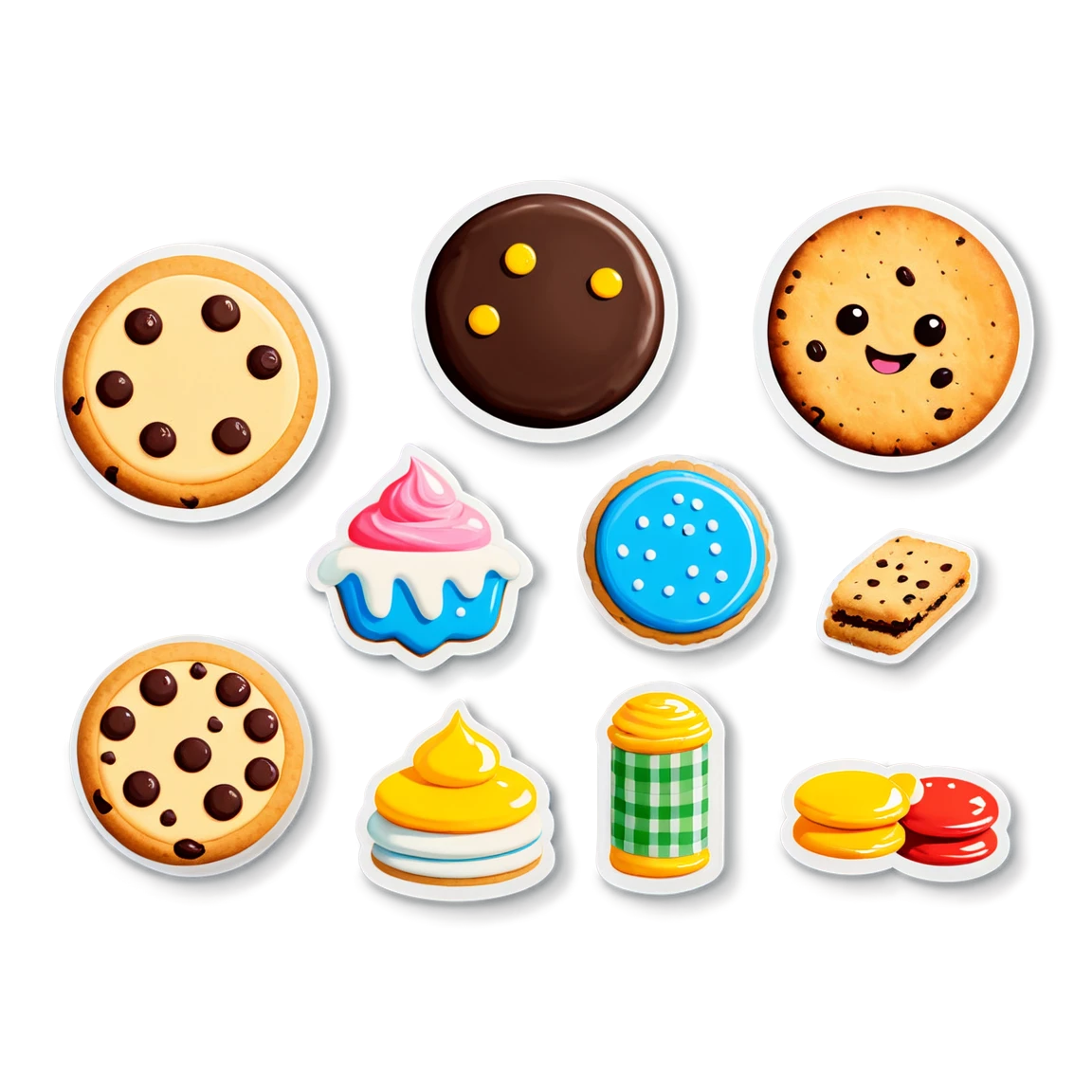 Cookie sticker, mini cookies