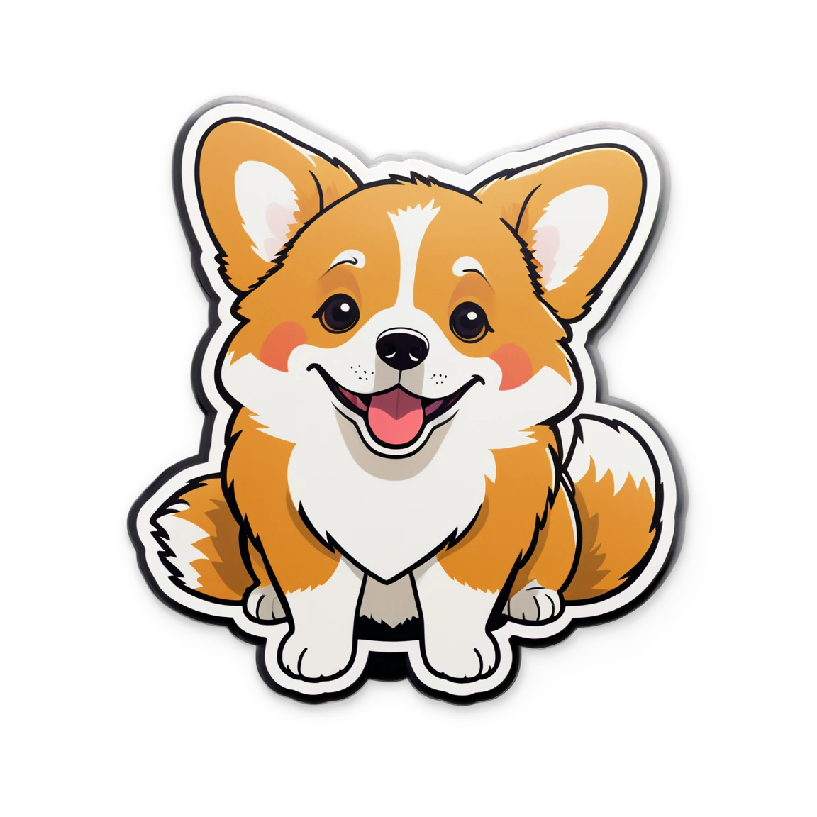 Corgi posing, corgi sticker