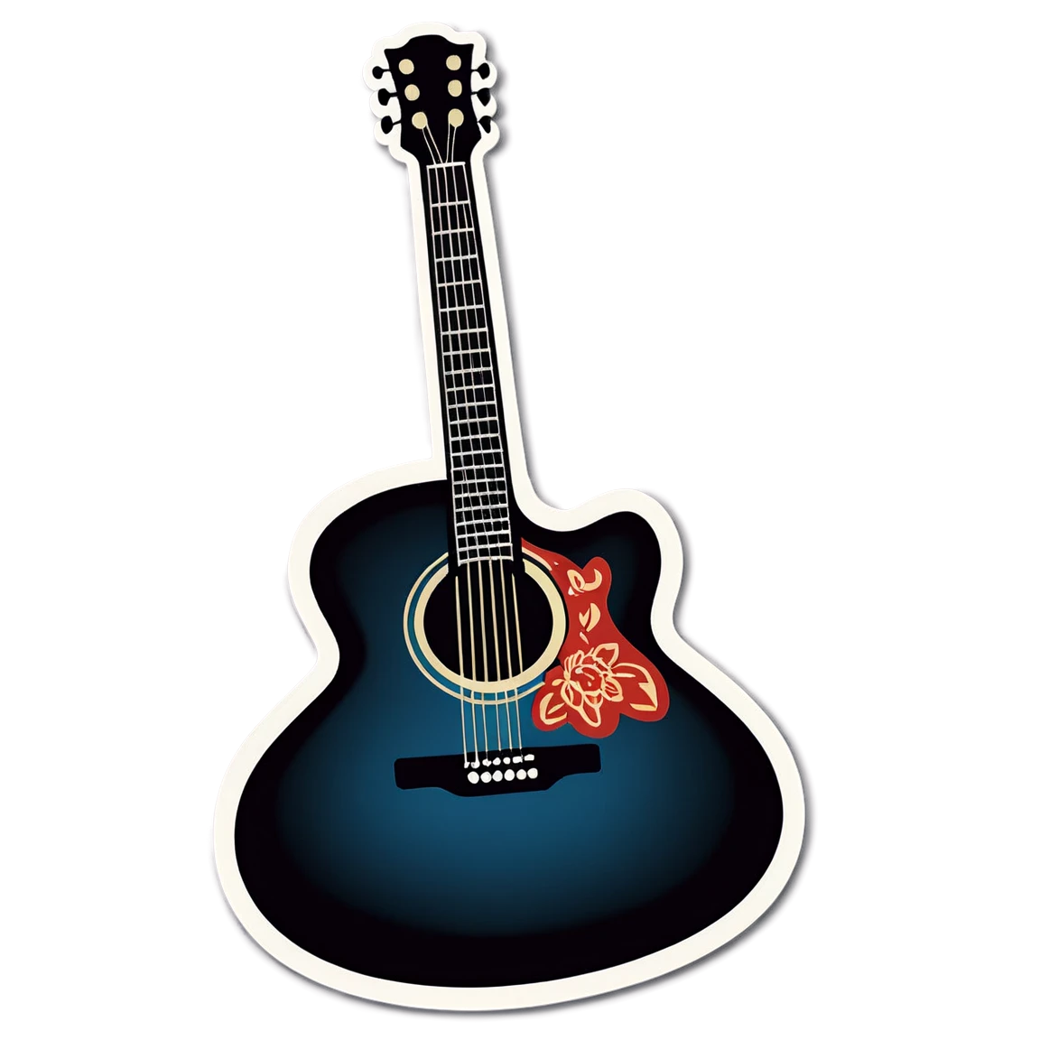 Country sticker with a guitar