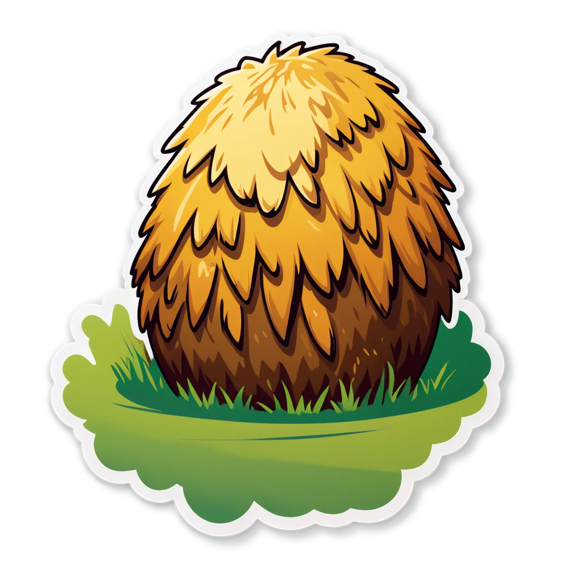 Country sticker with a haystack