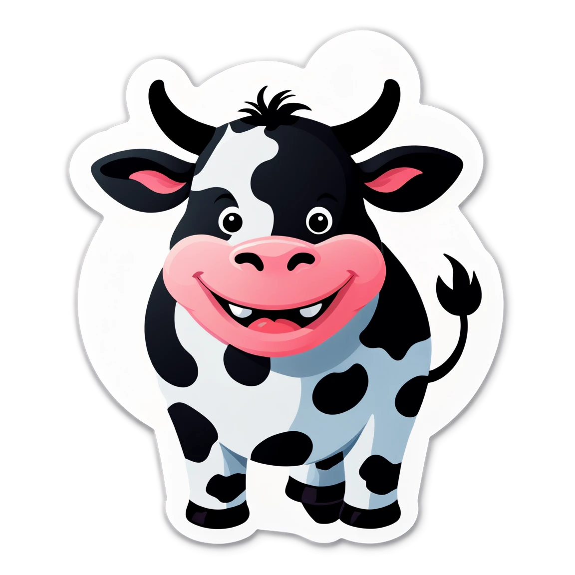 Smiling cow, cow sticker