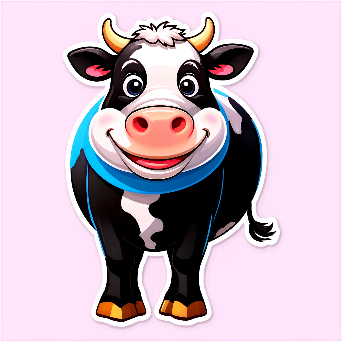 Cartoon cow, cow sticker