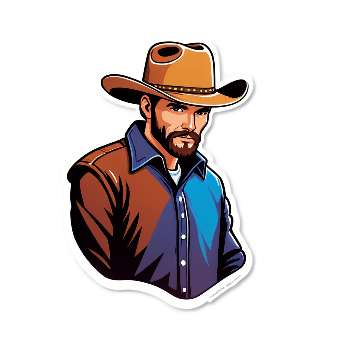 Cowboys wearing cowboy hat, c owboys sticker