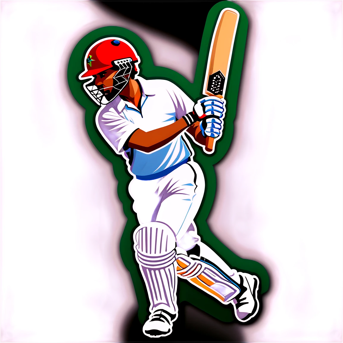 Catching a ball, cricket sticker