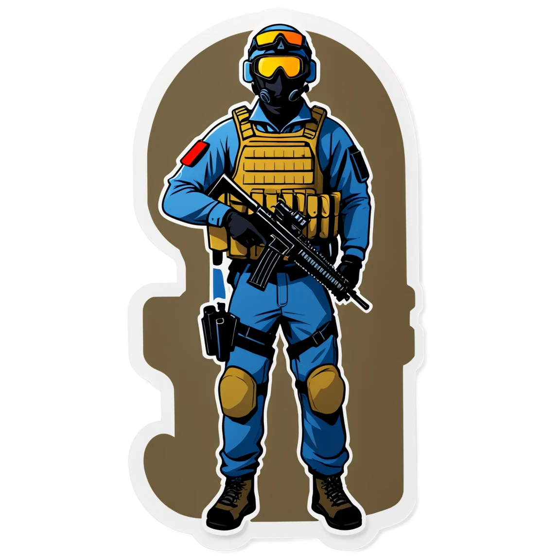 CS2 sticker with tactical gear