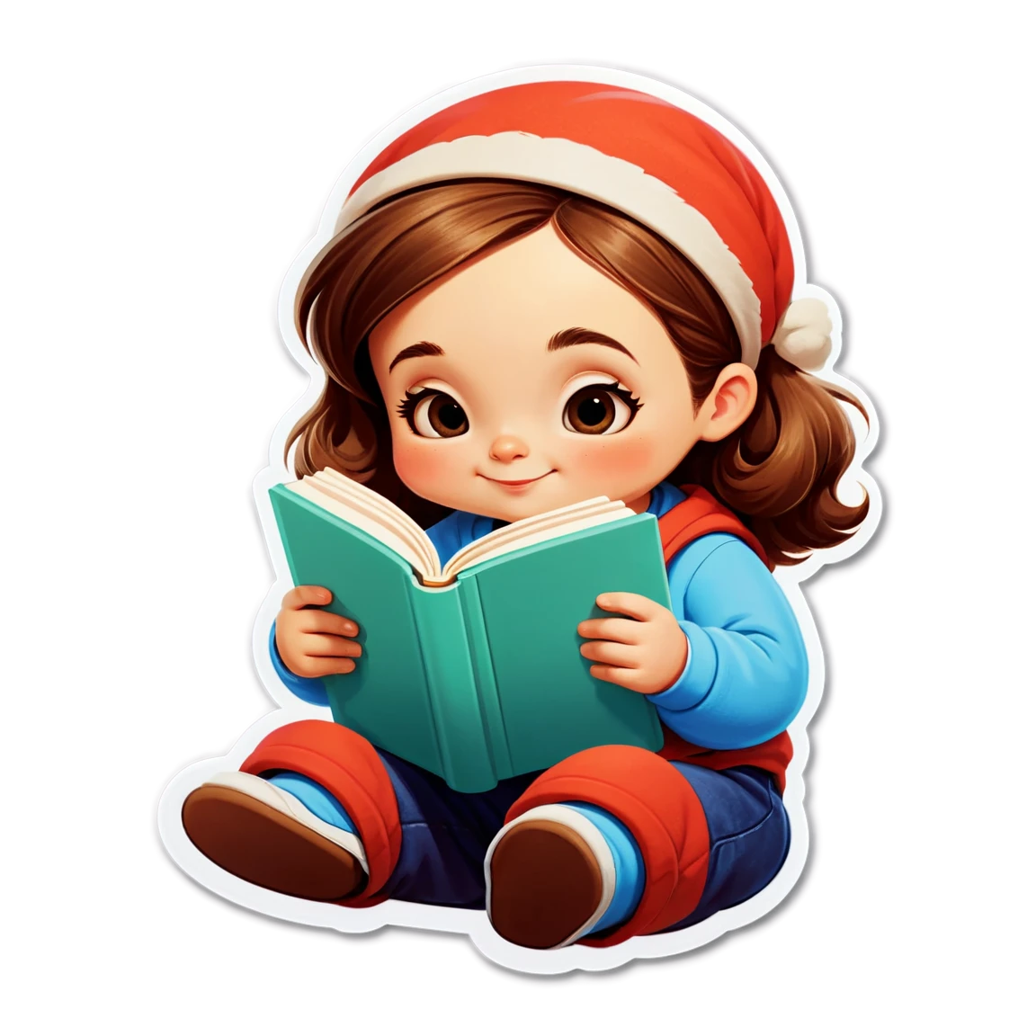 Cute reading a book