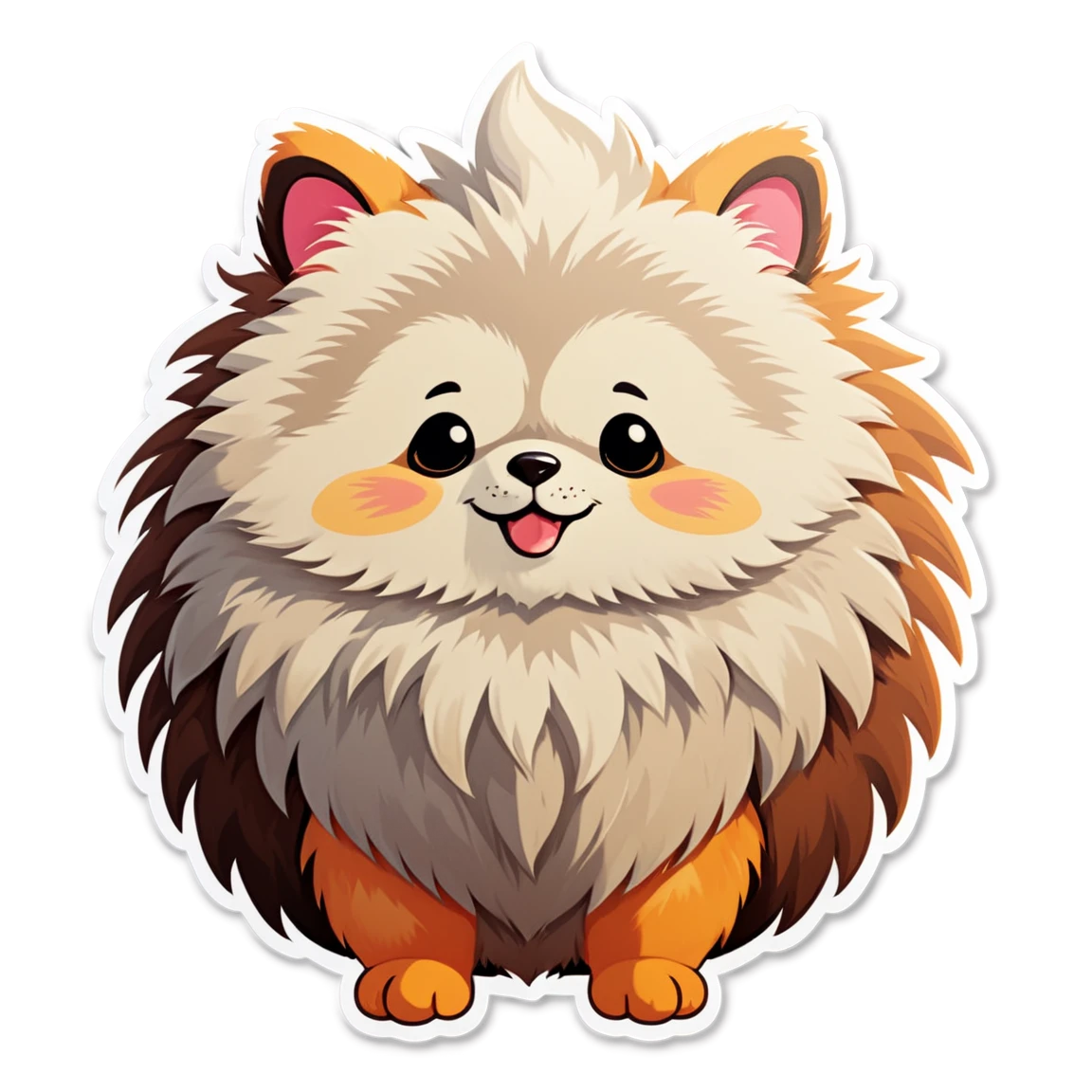 Cute hedgehog, cute animal sticker