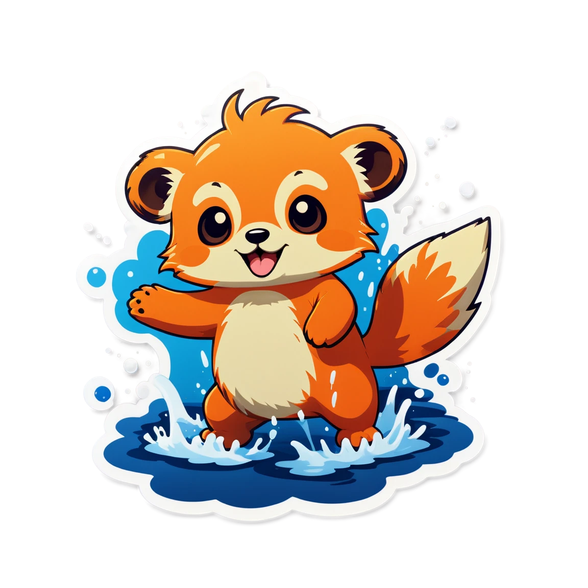 Cute bear, cute animal sticker