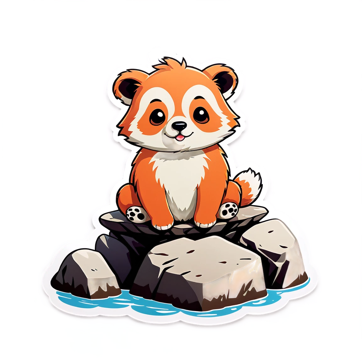 Cute firefox, cute animal sticker