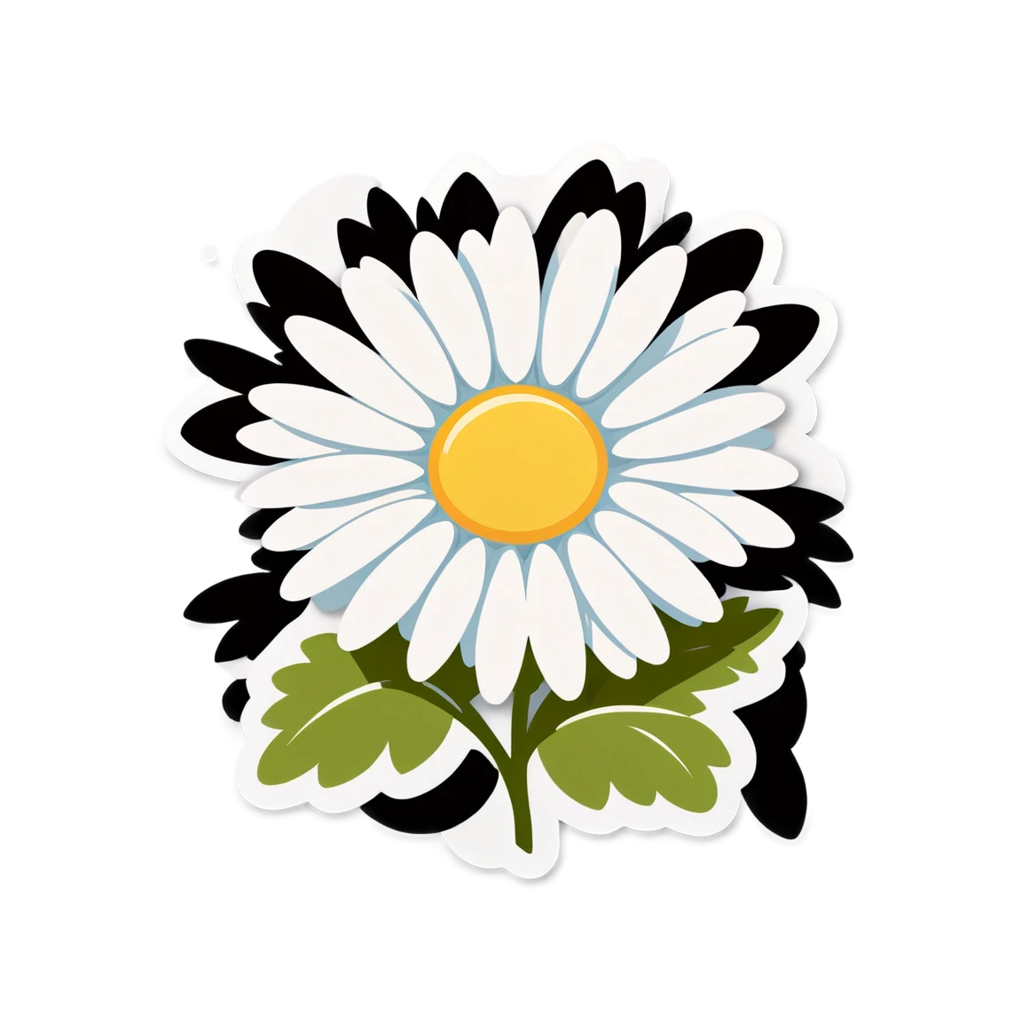 Daisy in the morning, daisy sticker, floral sticker