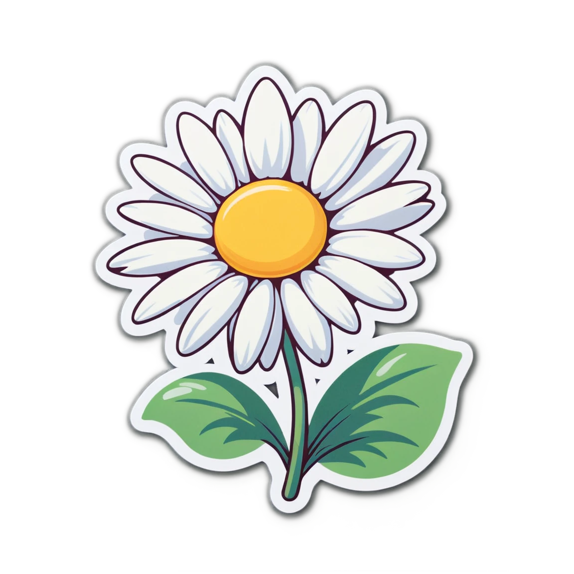 Daisy under the sun, daisy sticker, floral sticker