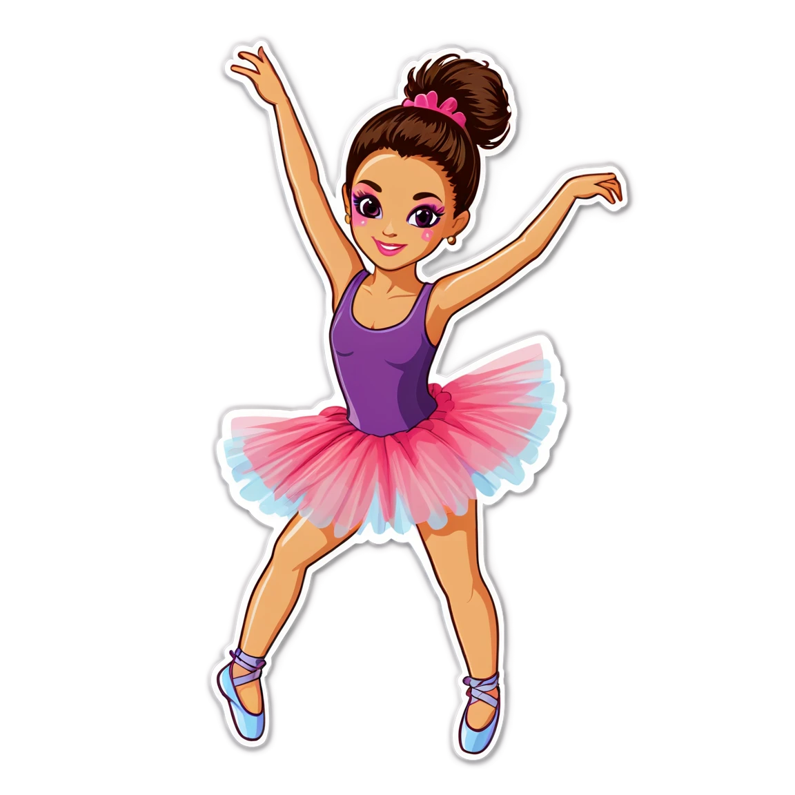 Dance sticker with tutu, dance sticker