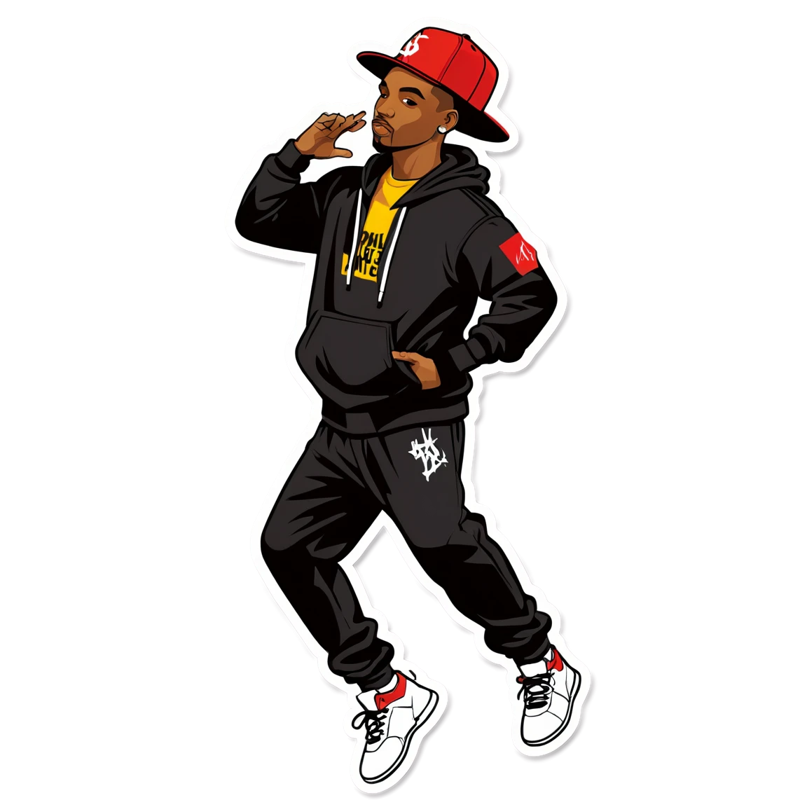 Hip-hop dancer, dance sticker