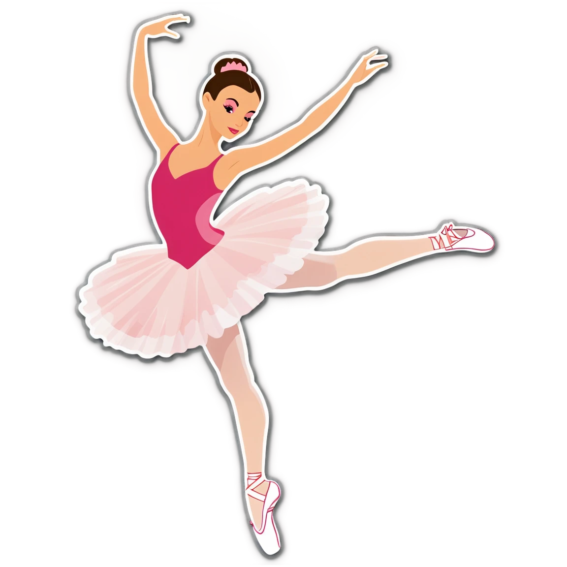 Ballet dancer with dance shoes, dance sticker