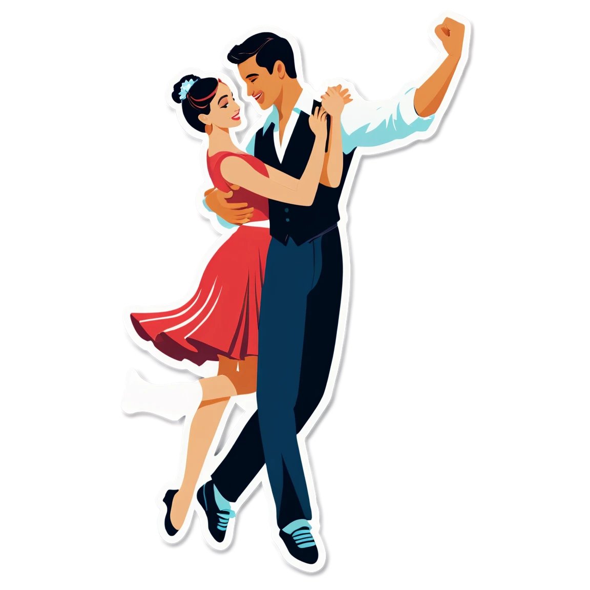 Dancing couple, dance sticker