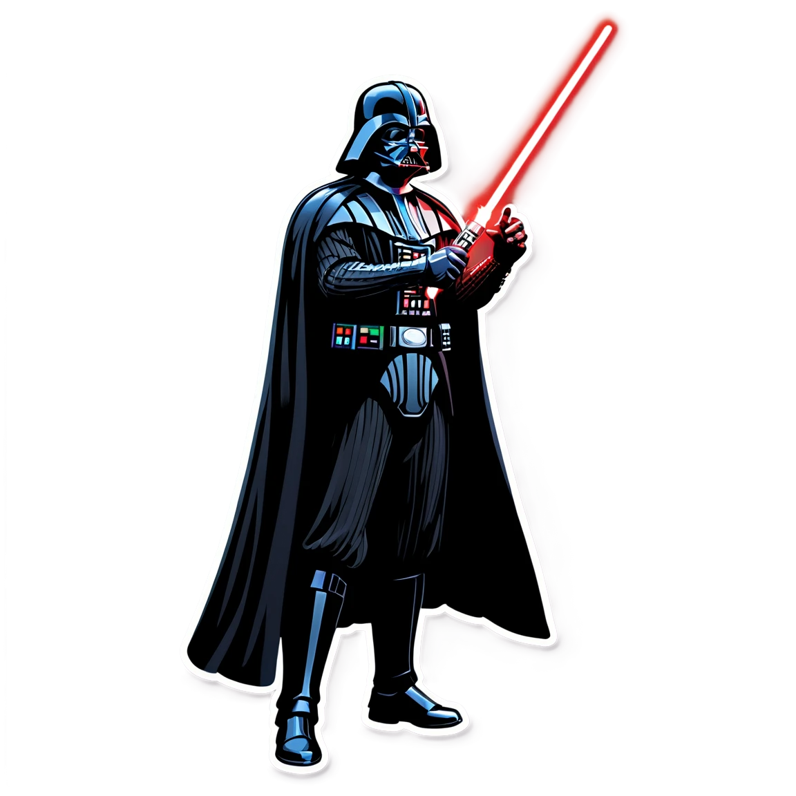 Darth Vader with lightsaber, Star Wars sticker, Darth Vader sticker