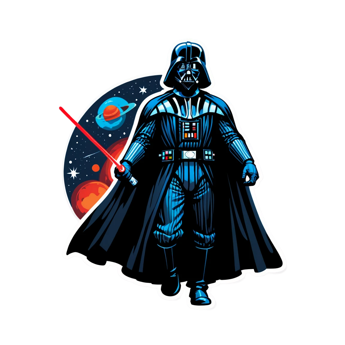 Darth Vader in space, Star Wars sticker, Darth Vader sticker