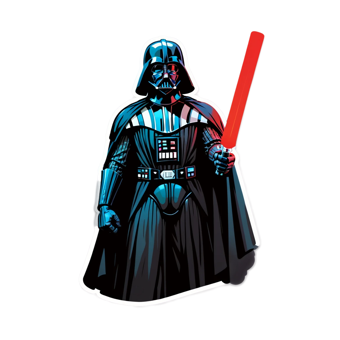 Darth Vader looking angry, Star Wars sticker, Darth Vader sticker