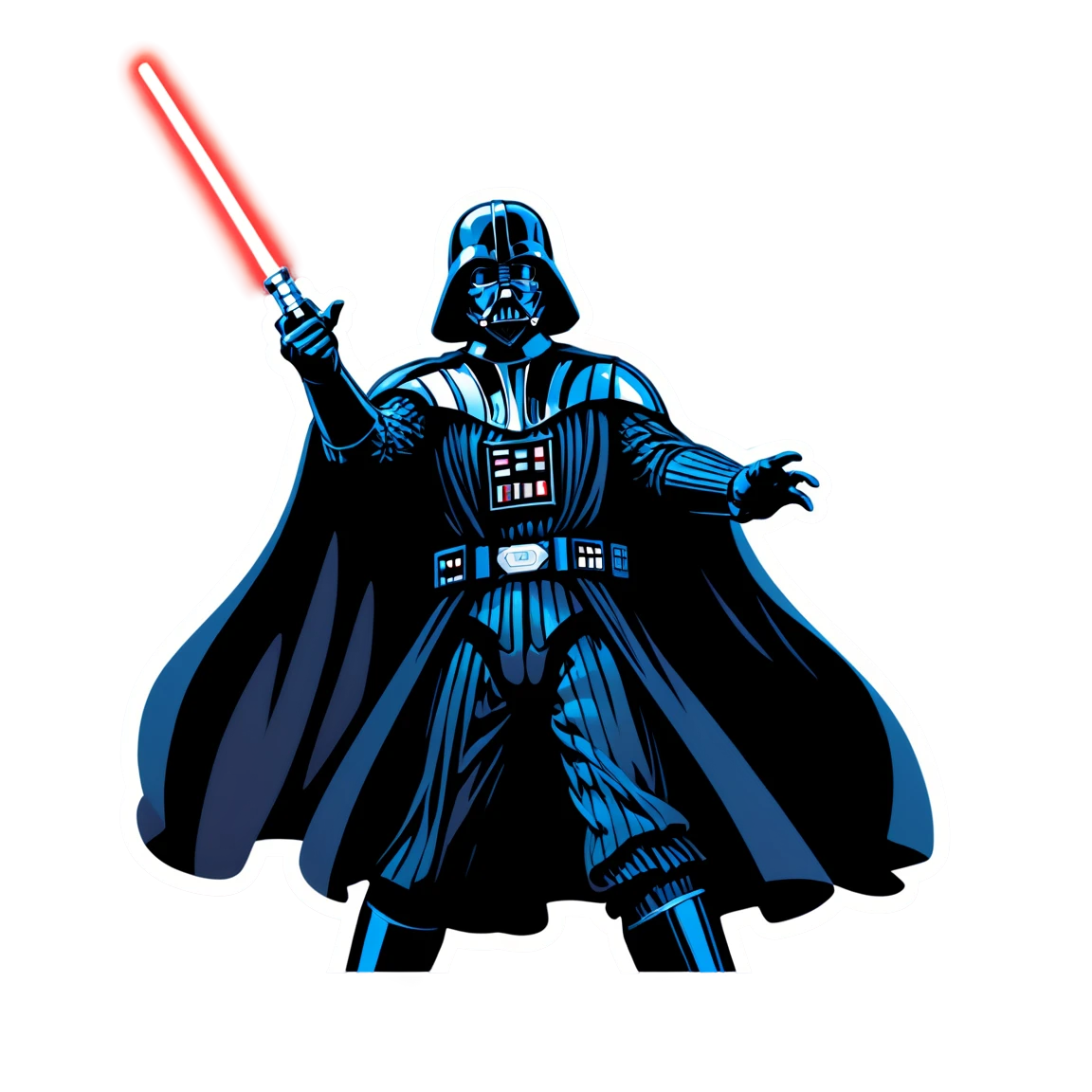 Darth Vader in battle, Star Wars sticker, Darth Vader sticker