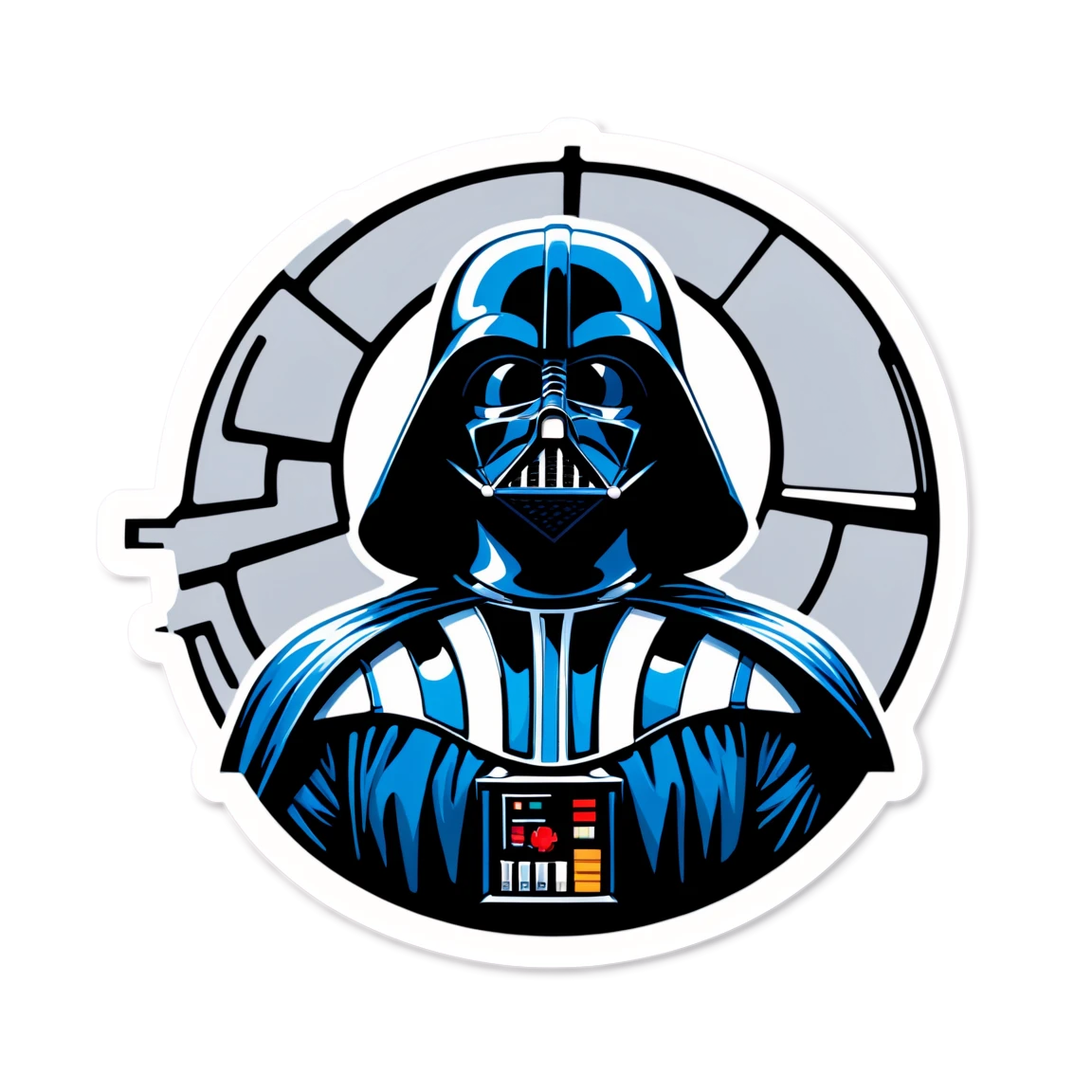 Darth Vader on Death Star, Star Wars sticker, Darth Vader sticker