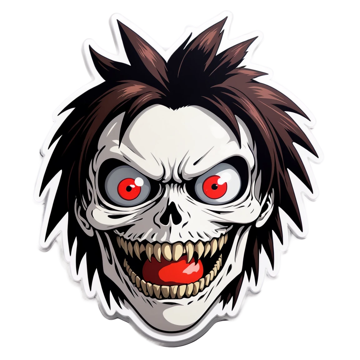 Death Note sticker with red eyes