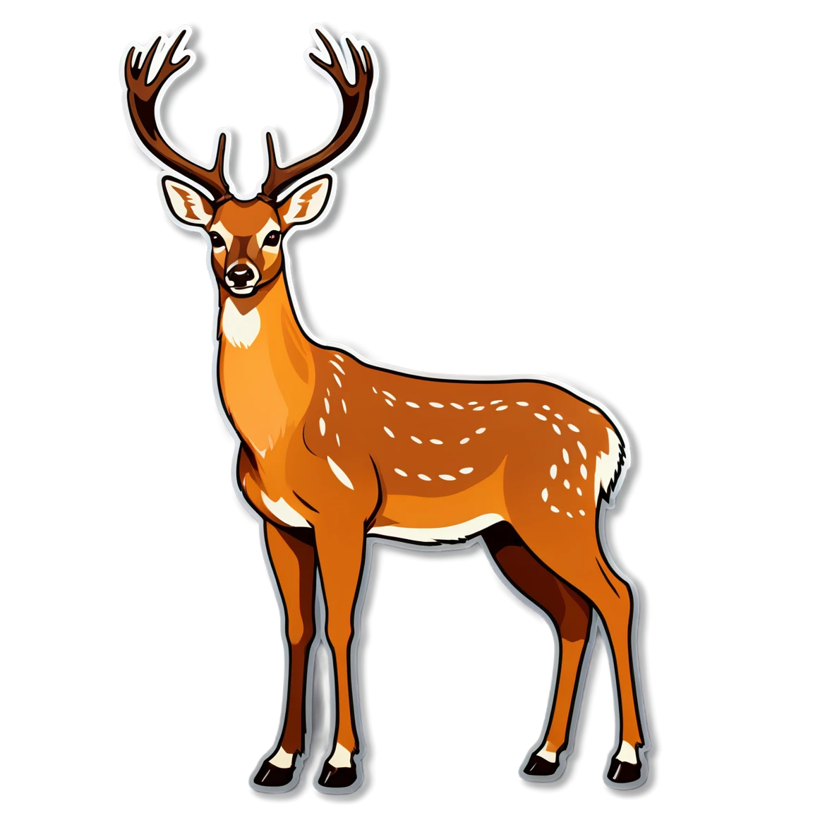 Deer standing, deer sticker