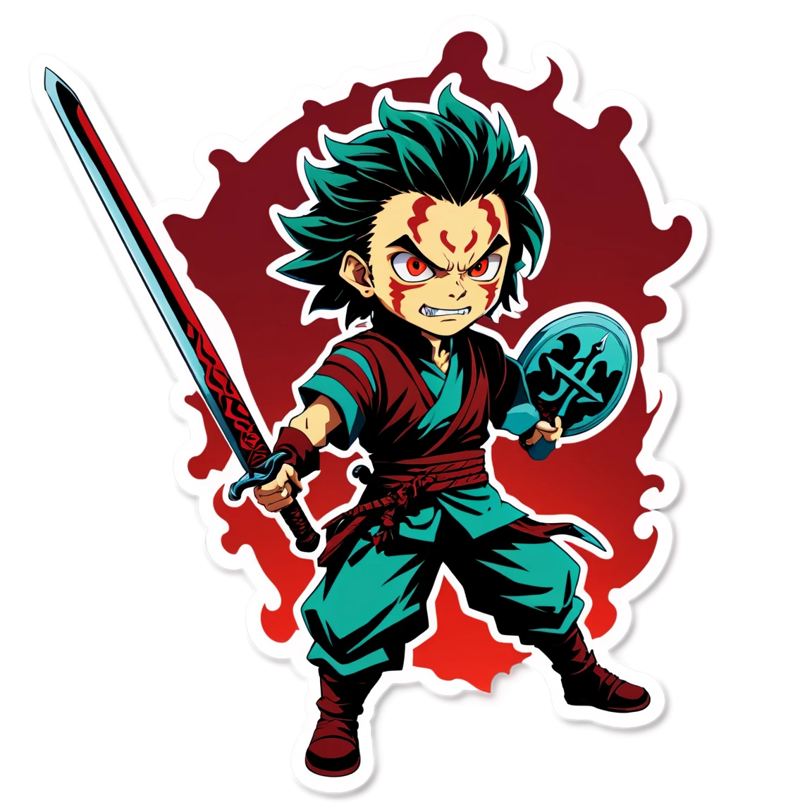 Demon Slayer sticker with sword