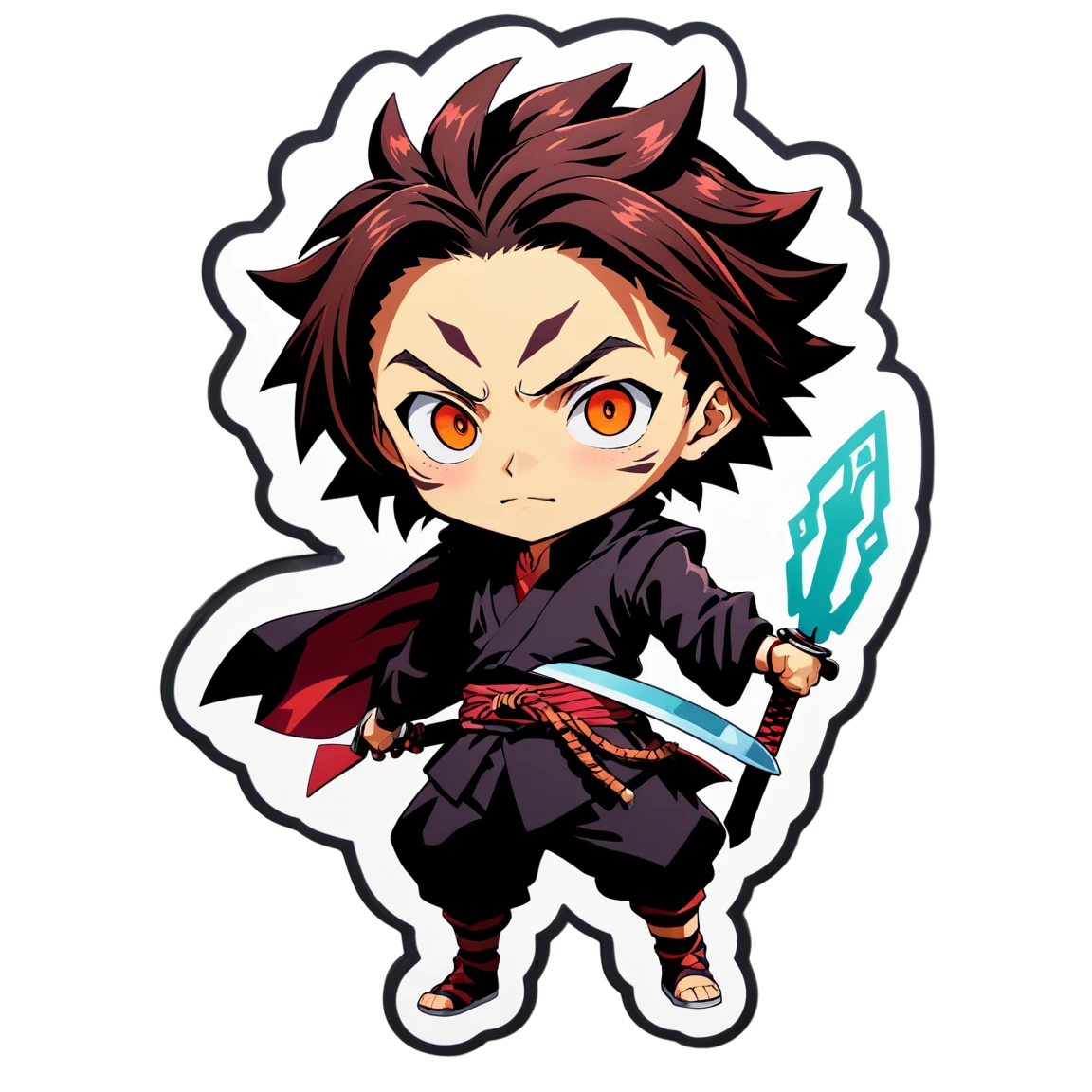 Demon Slayer sticker with Tanjirou