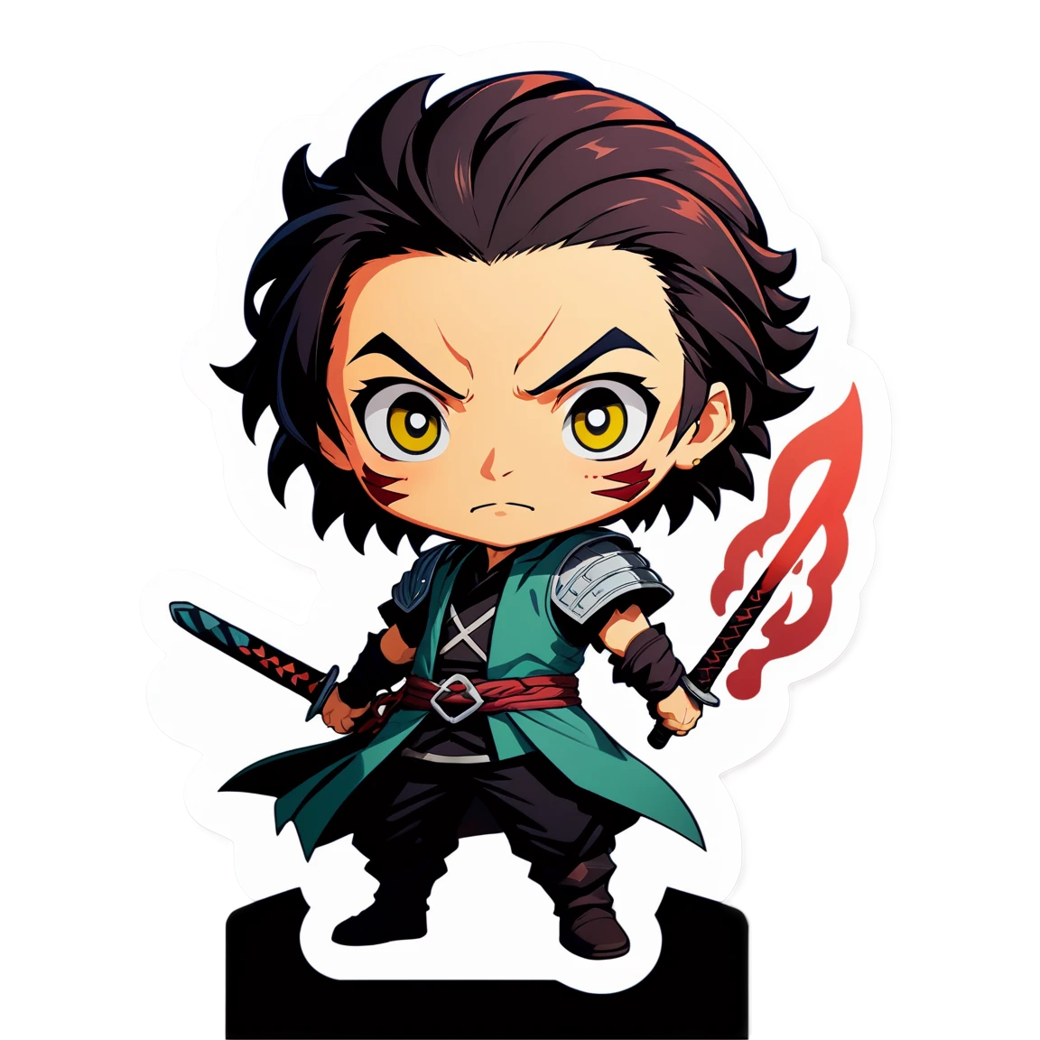 Demon Slayer sticker chibi style