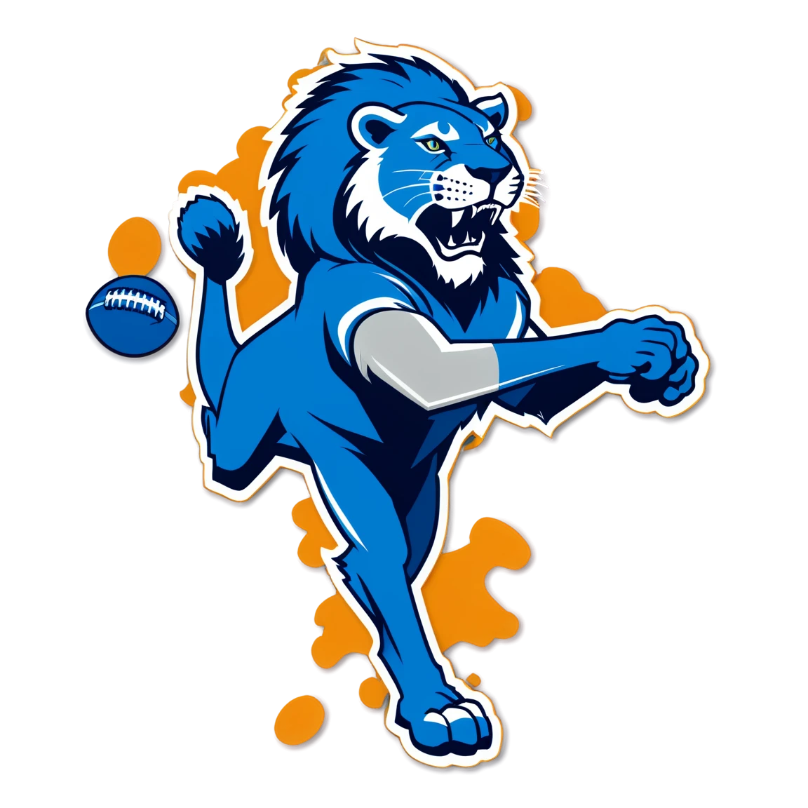 Detroit Lions football field, Detroit Lions sticker