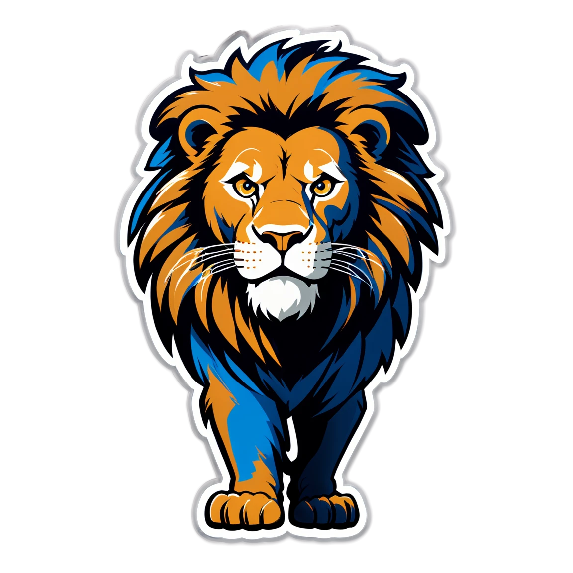 Detroit Lions lion mascot, Detroit Lions sticker