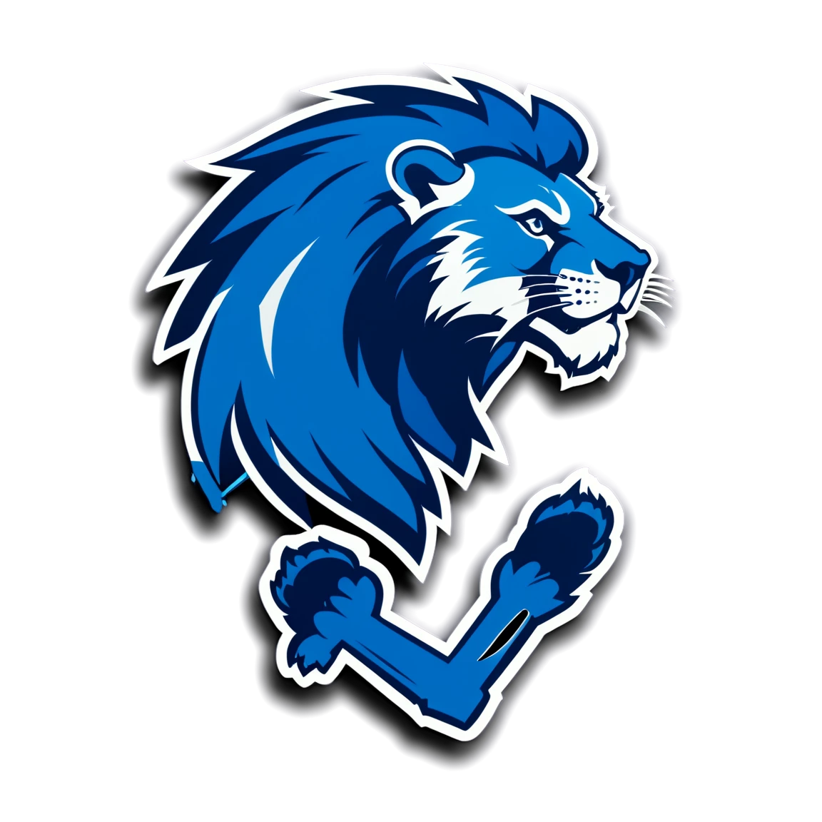 Detroit Lions blue and silver, Detroit Lions sticker