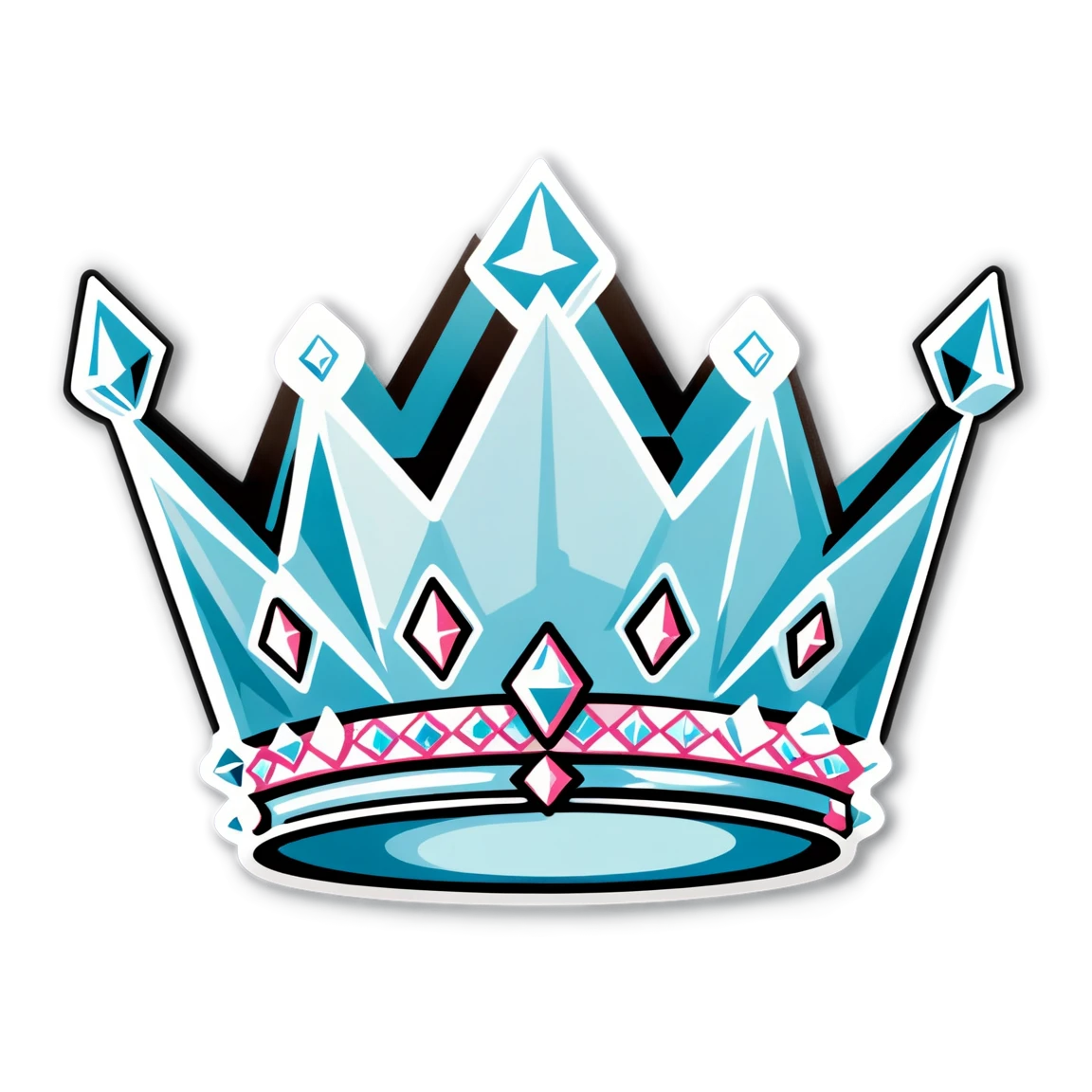 Diamond in a tiara, diamond sticker