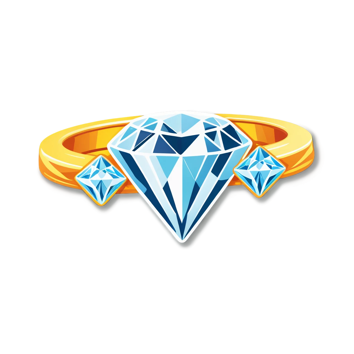 Diamond in a ring, diamond sticker