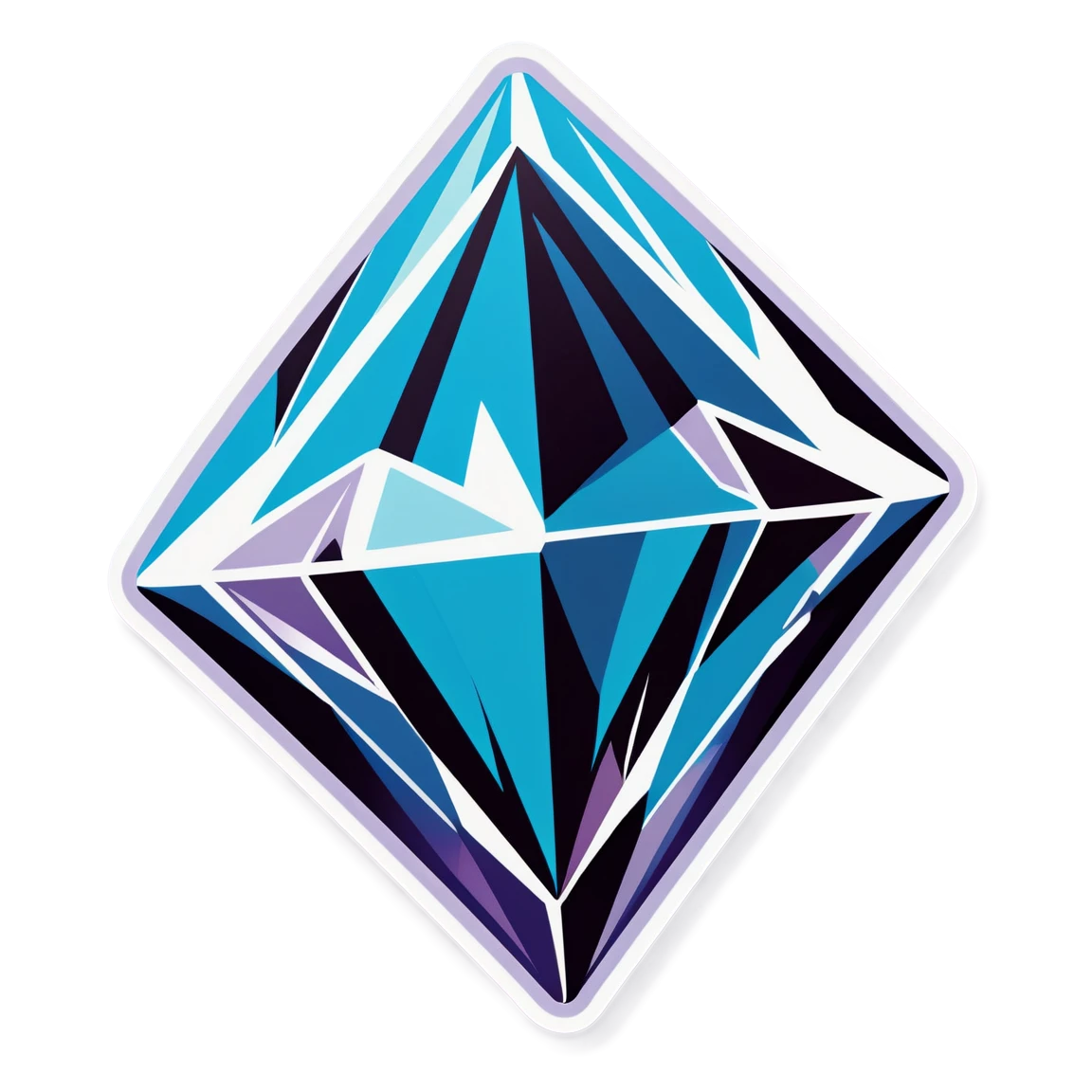 Diamond multi-faceted, diamond sticker