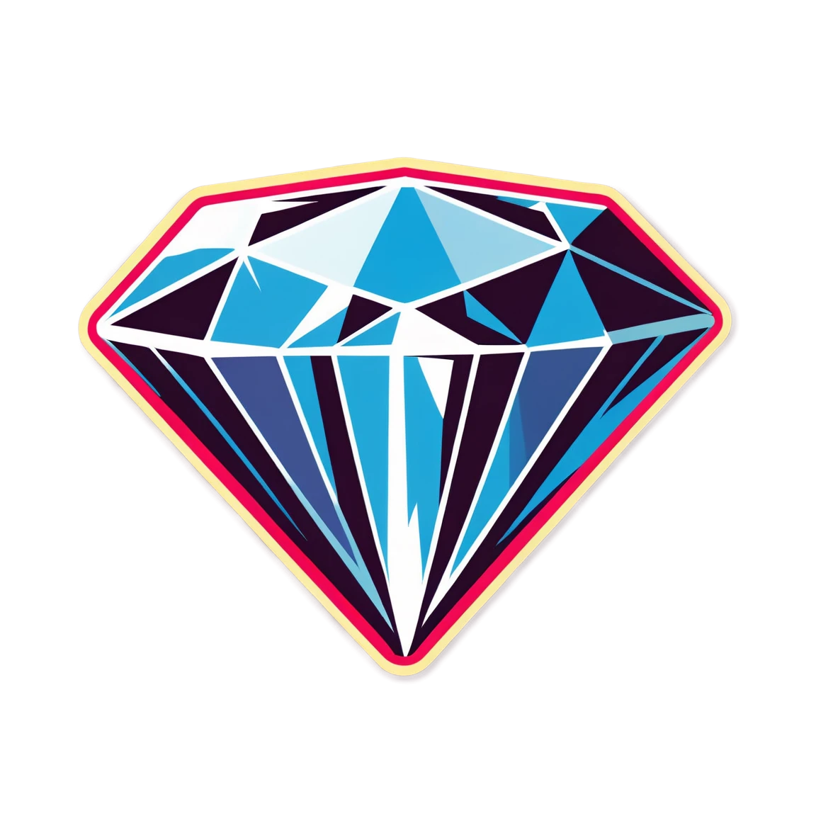 Diamond radiant, diamond sticker