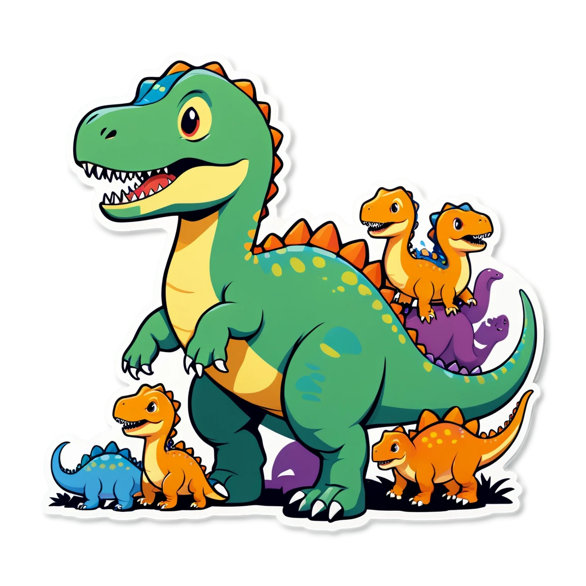 T-rex sticker, animated dinosaur sticker, dinosaur sticker