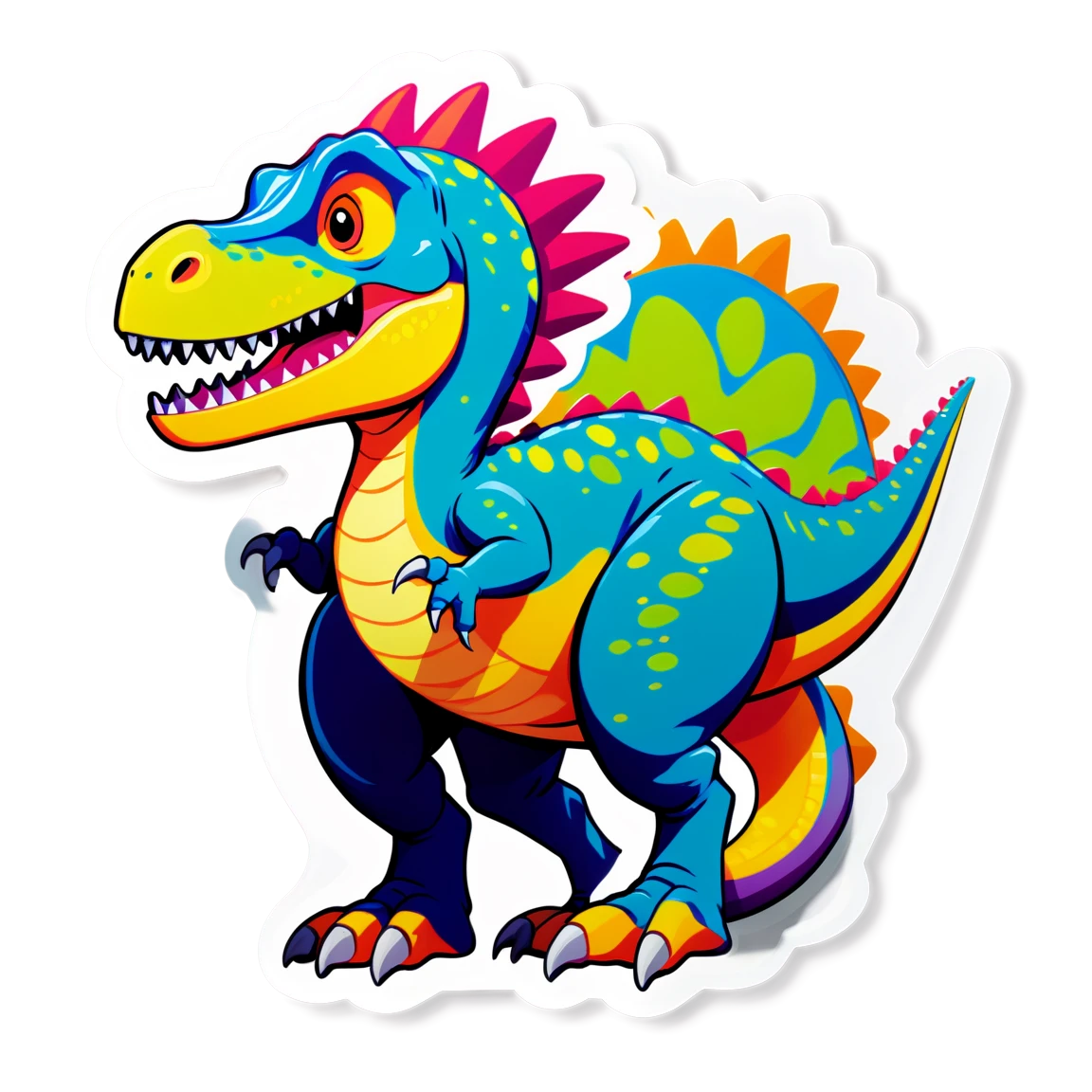 T-rex sticker, animated dinosaur sticker, dinosaur sticker